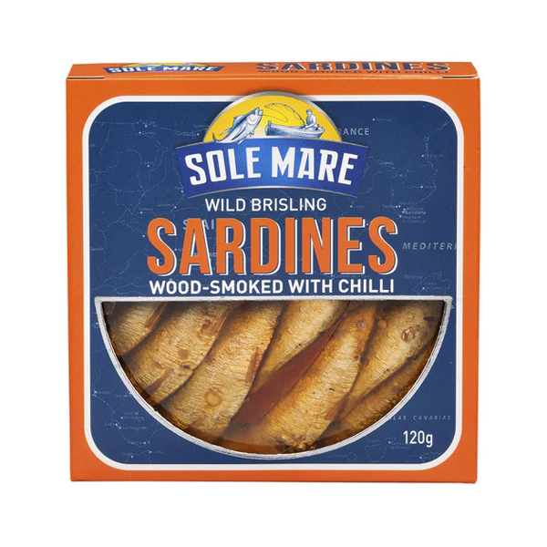 Sole Mare Wild Brisling Sardines Wood Smoked With Chilli | 120g
