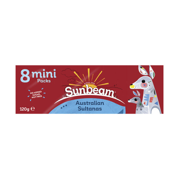 Sunbeam Australian Sultanas Mini Packs 8x15g 8 pack Shop & Dispatch