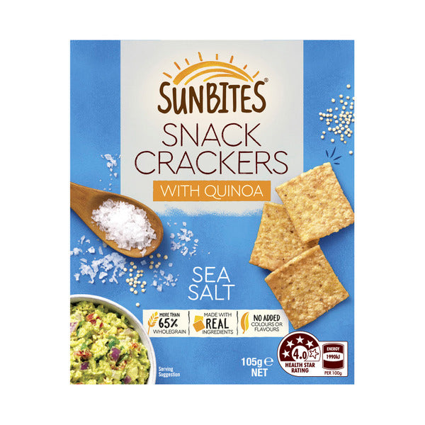 Sunbites Sea Salt Snack Crackers 105g Shop & Dispatch