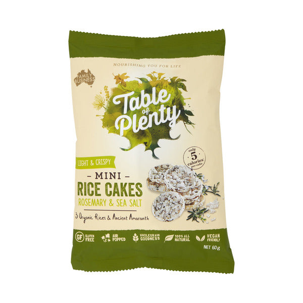 Table Of Plenty Sharepack Rosemary & Sea Salt Mini Rice Cakes | 60g