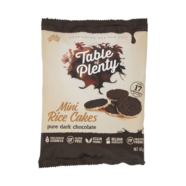 Table of Plenty Sharepack Dark Chocolate Mini Rice Cakes | 60g