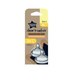 Tommee Tippee Antic Colic Medium Flow Teat 2 Pack 3m+ | 2 pack