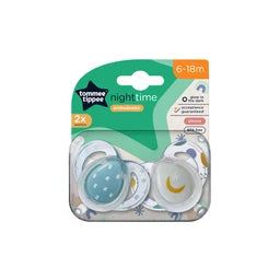 Tommee Tippee Night Time Baby Dummy 2 Pack 6-18m | 2 pack