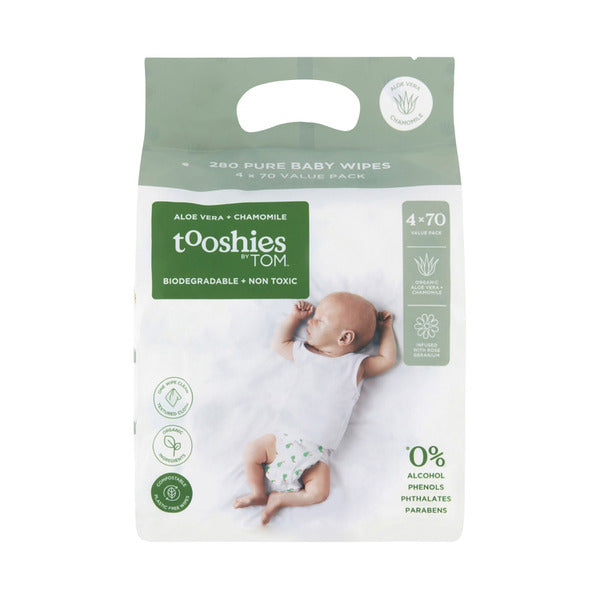 Tooshies Eco Wipes Aloe Vera & Chamomile | 280 pack
