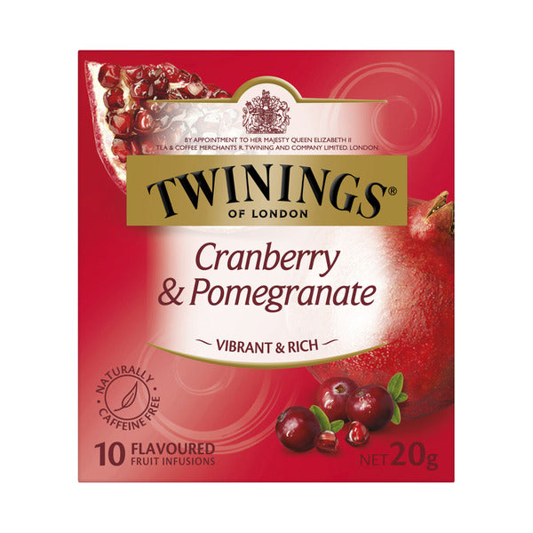 Twinings Cranberry & Pomegranate Infusions Tea Bags | 10 Pack