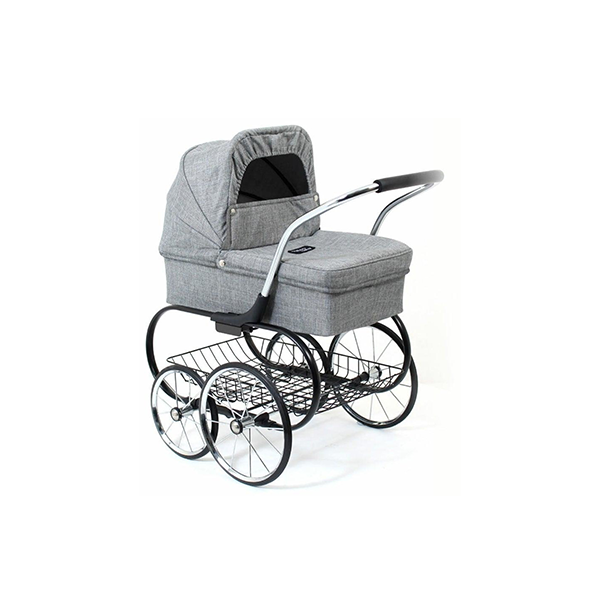Valco Baby Royale Dolls Pram/Stroller Kids 3y+ Pretend Role Play Toys Grey Marle