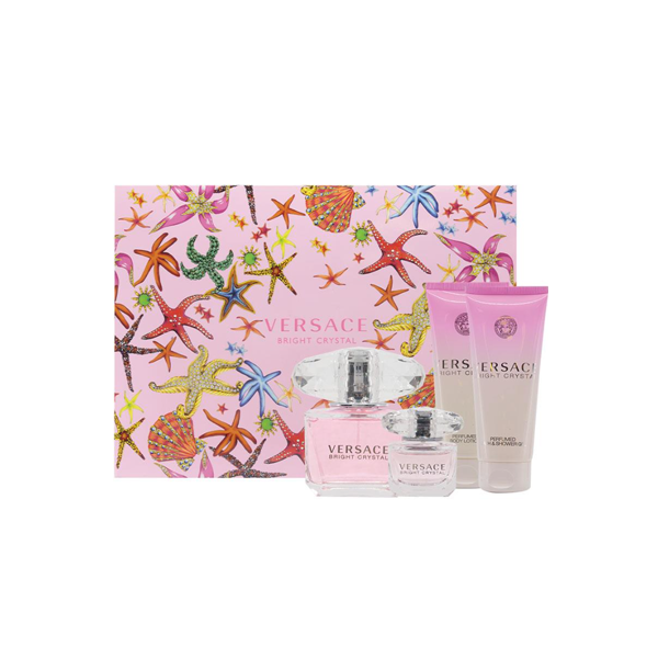 Versace Bright Crystal Eau De Toilette 90ml 4 Piece Set