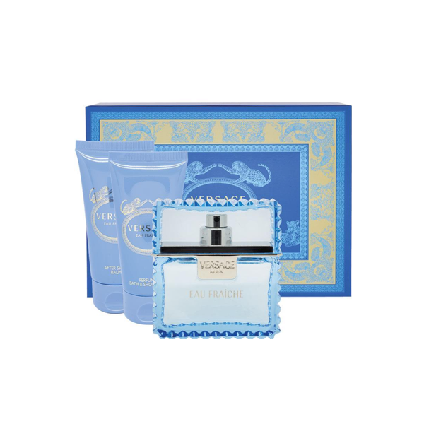 Versace Eau Fraiche Set Eau de Toilette 50ml plus Shower Gel 50ml plus Aftershave Balm 50ml