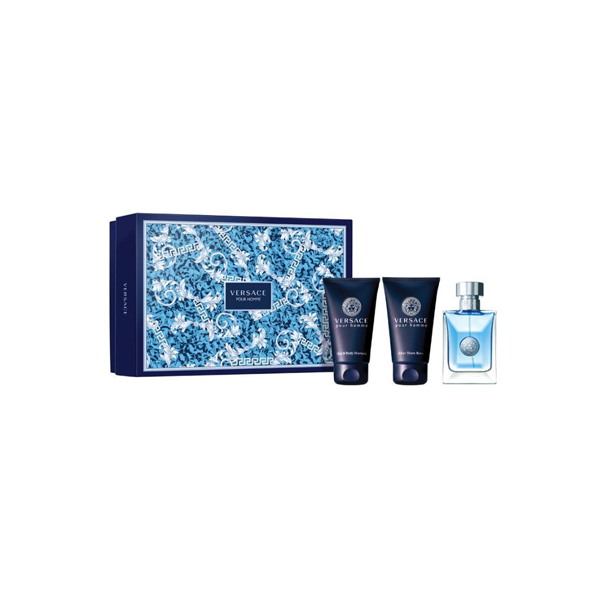 Versace Pour Homme Eau De Toilette 50ml Plus Shower Gel & Aftershave Balm 3 Piece Set