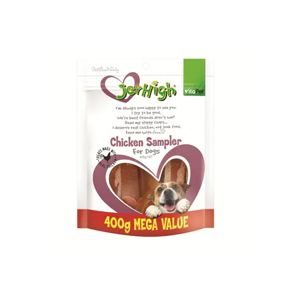 Vitapet Jerhigh Chicken Sampler Dog Treat 400g