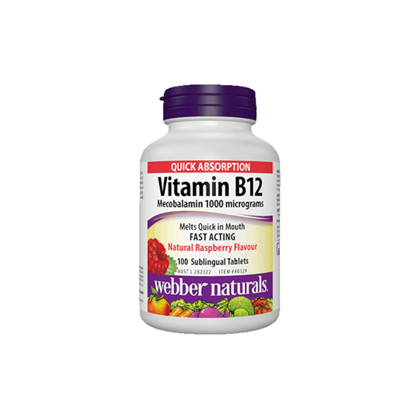 Webber Naturals Vitamin B12 1000 mcg Rasp