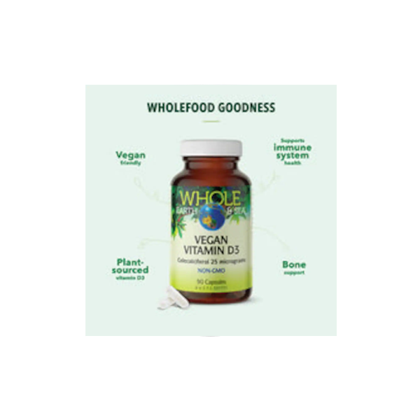 Whole Earth and Sea Vegan Vitamin D3 90 Capsules