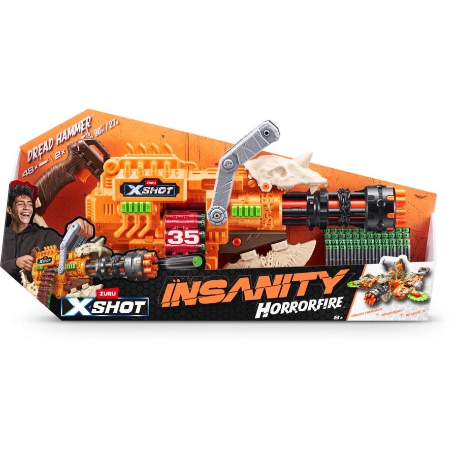 X-Shot Insanity HorrorFire Dread Hammer with 48 Darts