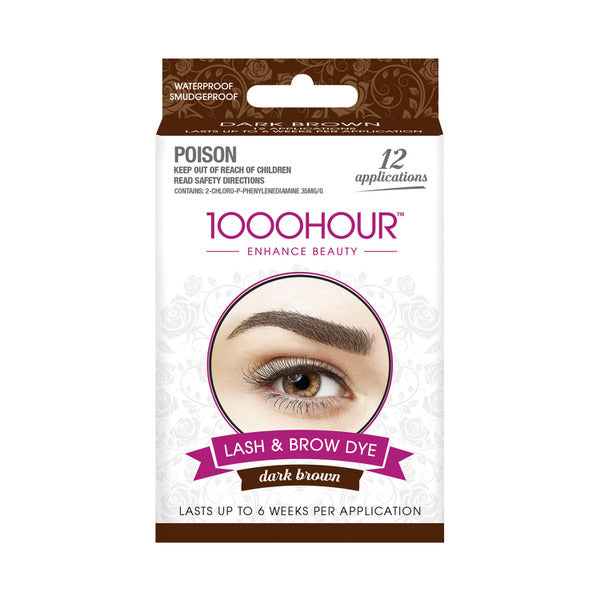 1000 Hour Dark Brown Eyelash & Brow Dye Kit | 1 each