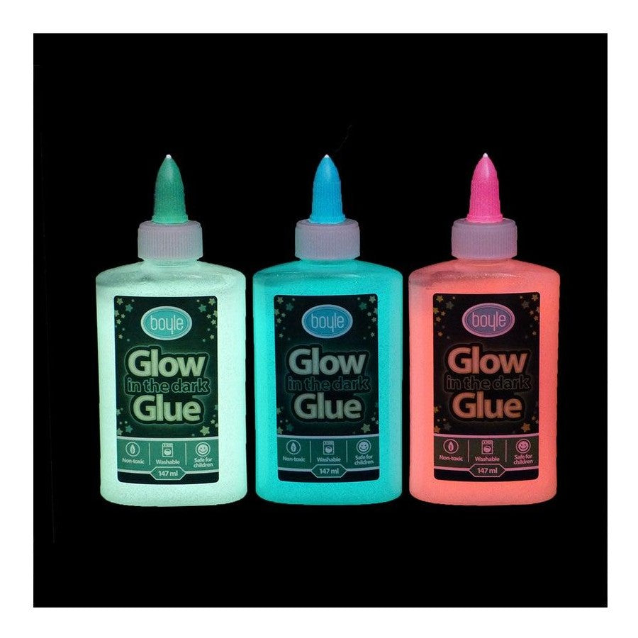 10PK Boyle Glow in the Dark Glitter Glue Adhesive Kids Art