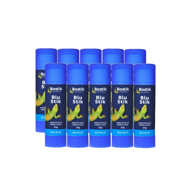 10 Pack Bostik Blue Glue Sticks 35g Blu