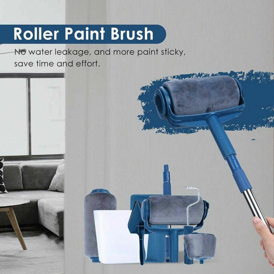 10Pcs  Set Handle Paint Roller Pro paint brush Flocked Edger Wall Painting Tool