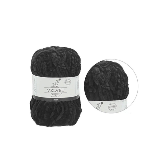 10 x 100g Velvet Knitting Yarn Black Super Soft Chunky Crochet Wool Ball Craft