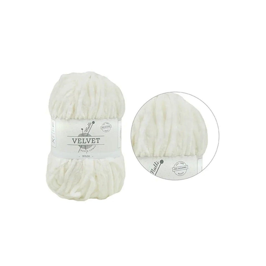 10 x 100g White Velvet Knitting Yarn Super Soft Chunky Crochet Craft Wool Ball