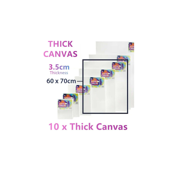 10x Large Thick Artist Blank Canvas Oil Acrylic Painting 60X70 Stretched Art