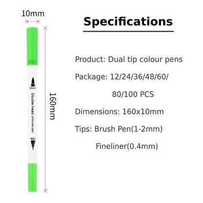 12 Colour Brush Pen Watercolor Art Drawing Painting Artist Sketch Manga Marker