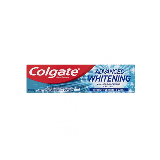 12 Pack Colgate Advanced Whitening with Micro Cleansing Crystals Toothpaste 110g