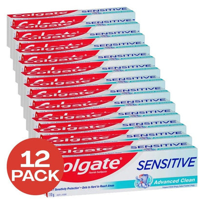 12 Pack Colgate Sensitive Advanced Clean Toothpaste 110g