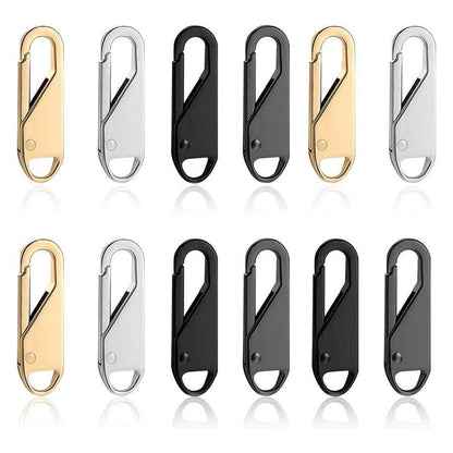 12 Pcs Zipper Slider Puller Zipper Repair Kit Removable Zipper Pull Tabs For Clothing-4 Color