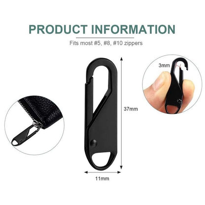 12 Pcs Zipper Slider Puller Zipper Repair Kit Removable Zipper Pull Tabs For Clothing-4 Color