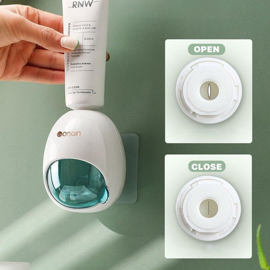 2-Pack Wall-mounted Punch-free Automatic Toothpaste Dispenser