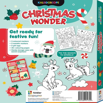 2x Kaleidoscope Christmas Wonder Colouring Pad Kit Art/Craft Kids/Children 6-8y