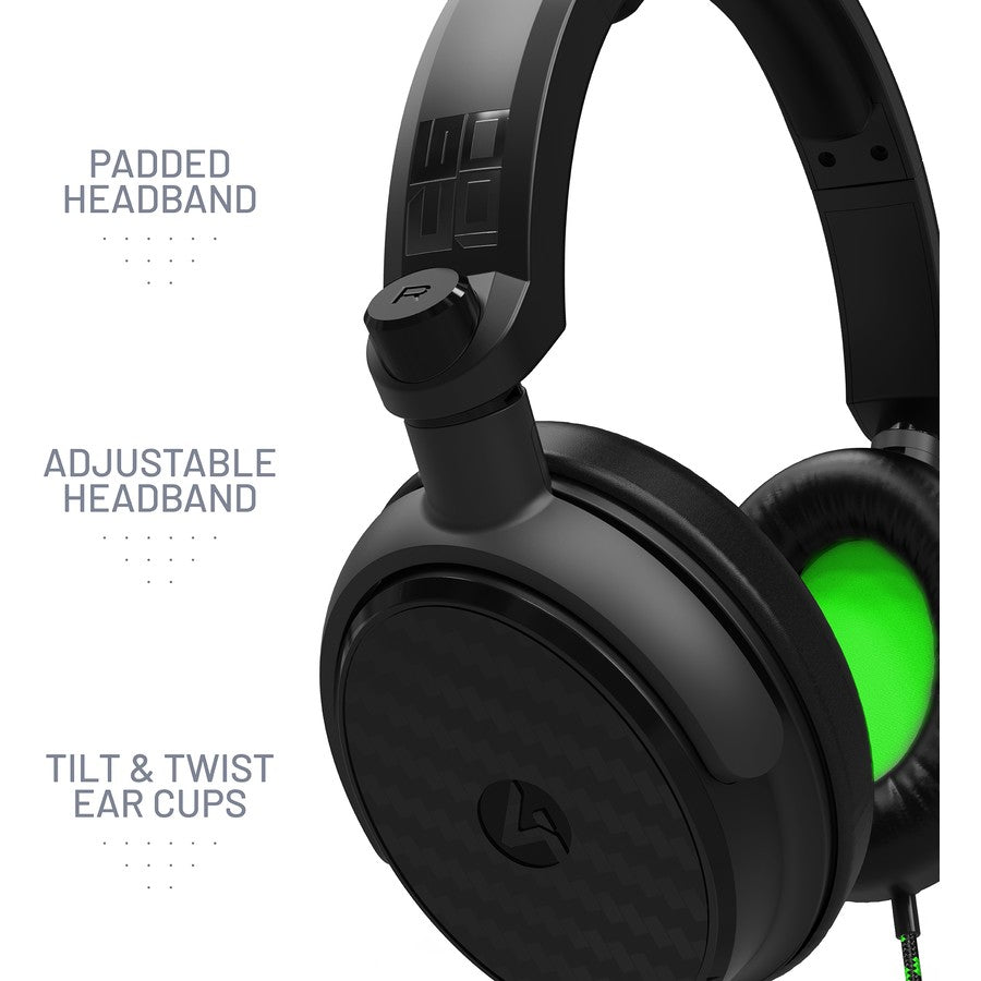 4Gamers C6-100 Gaming Headset - Black Green