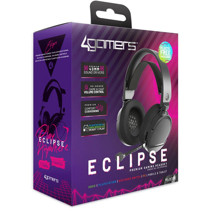 4Gamers Eclipse Premium Gaming Headset - Black