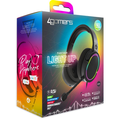 4Gamers Panther RGB LED Light Up Gaming Headset