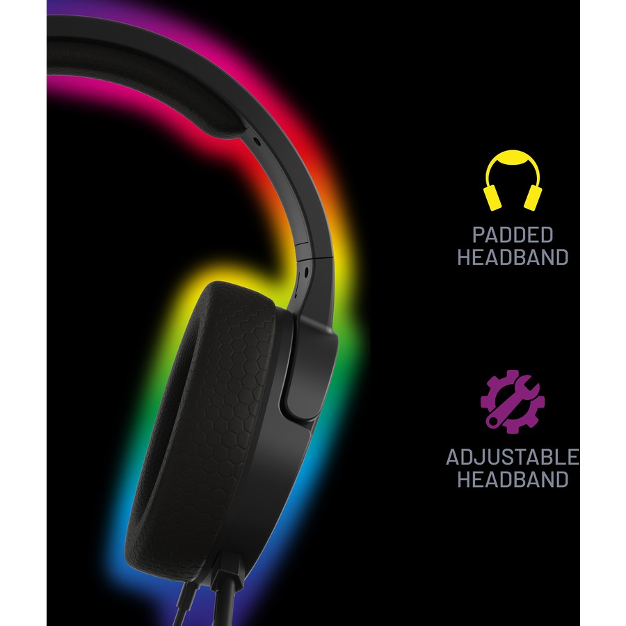 4Gamers Panther RGB LED Light Up Gaming Headset