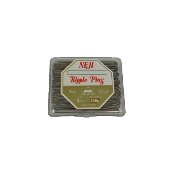 555 NEJI Ripple Pins 3" (72mm) 100gms Gold