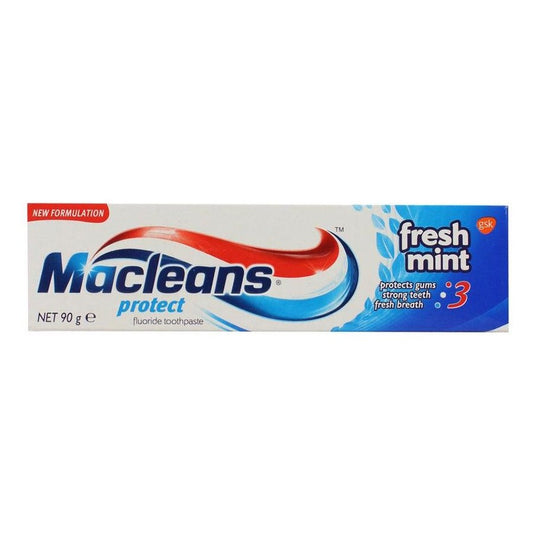 6x Macleans 90g Fluoride Toothpaste Protect Dental Oral Teeth Care Fresh Mint