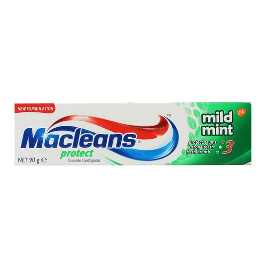 6x Macleans 90g Fluoride Toothpaste Protect Dental Oral Teeth Care Mild Mint