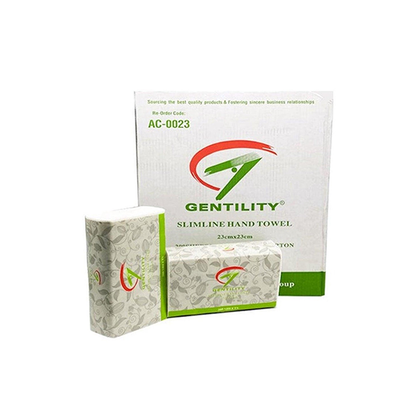 A&C Gentility Slimline Hand Paper Towels TAD 23x23cm 1ply 200 Sheets x 20 Packs Carton AC-0023