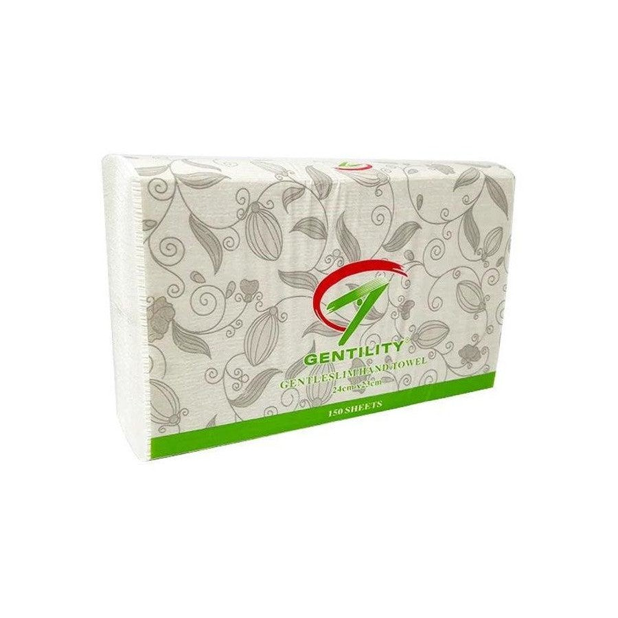 A&C Gentility Ultraslim Hand Paper Towels TAD 23x24cm 1ply 150 Sheets x 16 Packs/Carton AC-0024