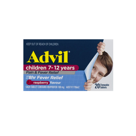 Advil Children 7 - 12 Years Pain & Fever Relief 20 Chewable Tablets