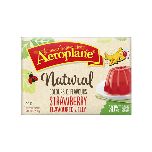 Aeroplane Strawberry Jelly Crystals 30% Reduced Sugar | 85g x 2 Pack