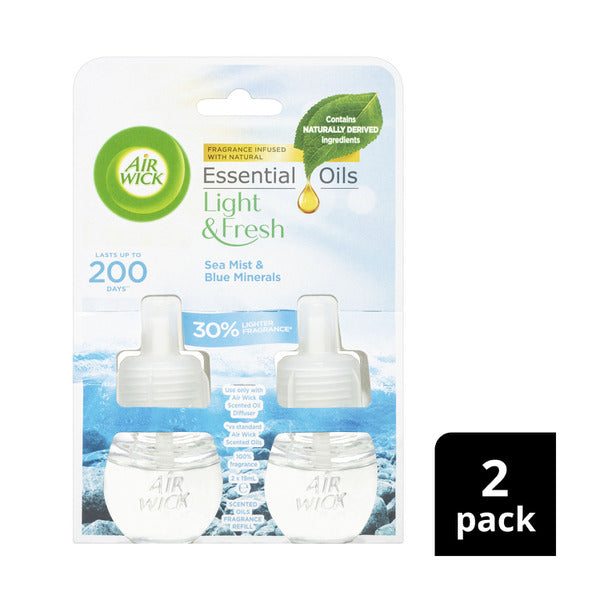 Air Wick Essential Oil Sea Mist & Blue Minerals PlugIn Twin Refill