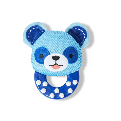 All Day Bear Teething Ring Puppy Toy Blue L