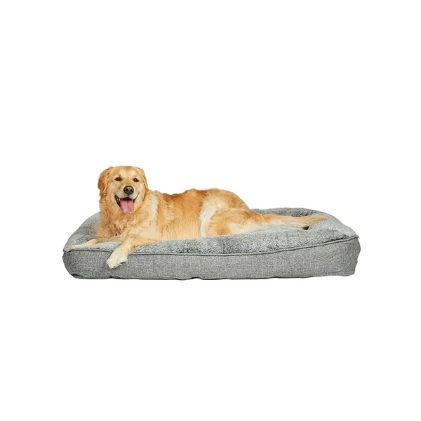 All Day Cosy Cottage Rectangular Dog Basket Grey