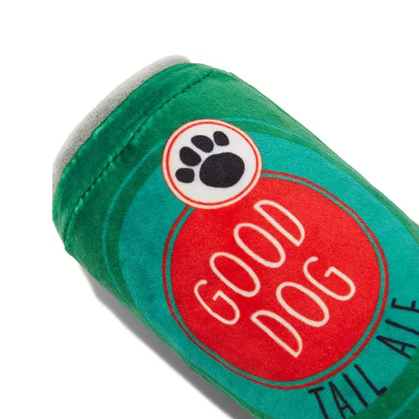 All Day Good Dog Plush Tail Ale Can Dog Toy