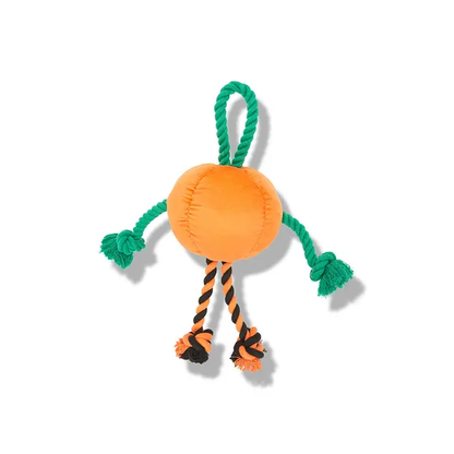All Day Halloween Jack-O-Lantern Plush Rope Dog Toy