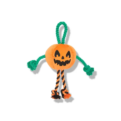 All Day Halloween Jack-O-Lantern Plush Rope Dog Toy