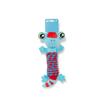 All Day Lizard Rope Dog Toy Blue Red 25cm