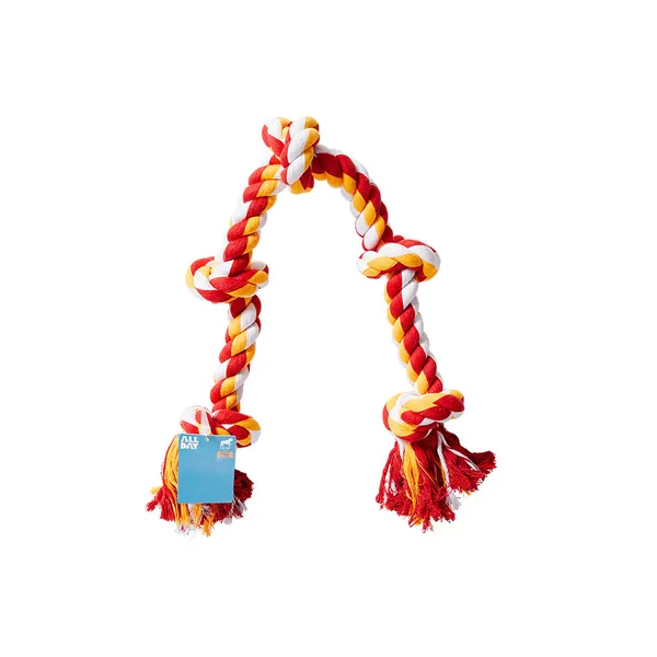 All Day Rope 5 Knot Dog Toy Assorted 83cm